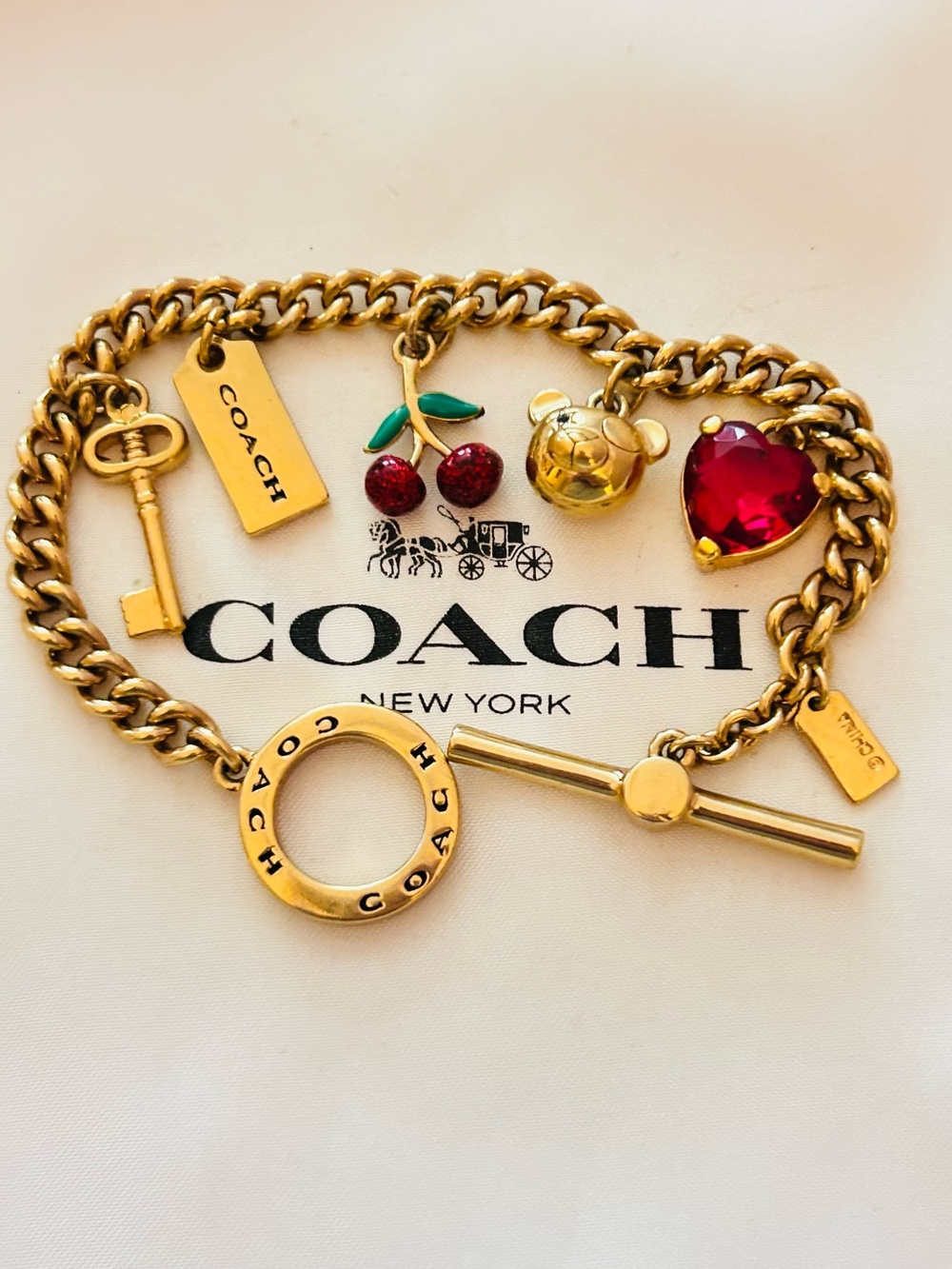 RARE Coach Charm Bracelet